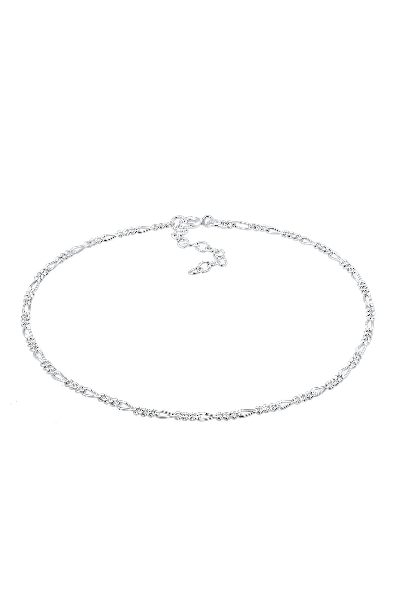 ELLI Fusskettchen Figaro Fußkettchen Basic 925 Silber Silber, Bild 1