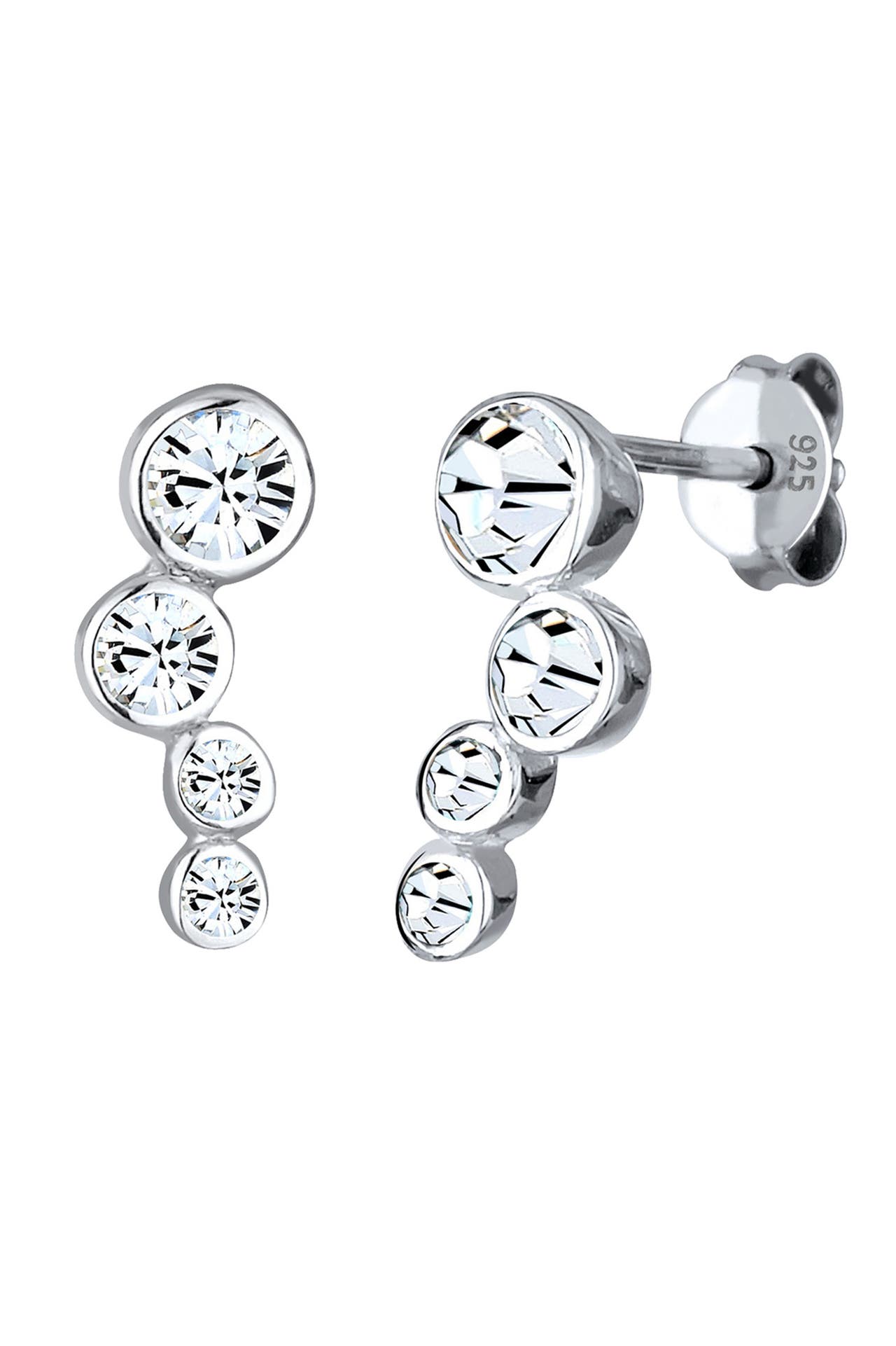 ELLI Ohrringe Ohrstecker mit Kristallen von Swarovski® 925 Sterling Silber Silber, Bild 1