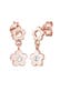 Ohrringe Kinder Ohrhänger Blume Blüte 925 Silber, mit Kristallen von Swarovski® Rosegold