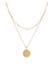 Kette Münze Plättchen Kristalle 925 Silber Gold