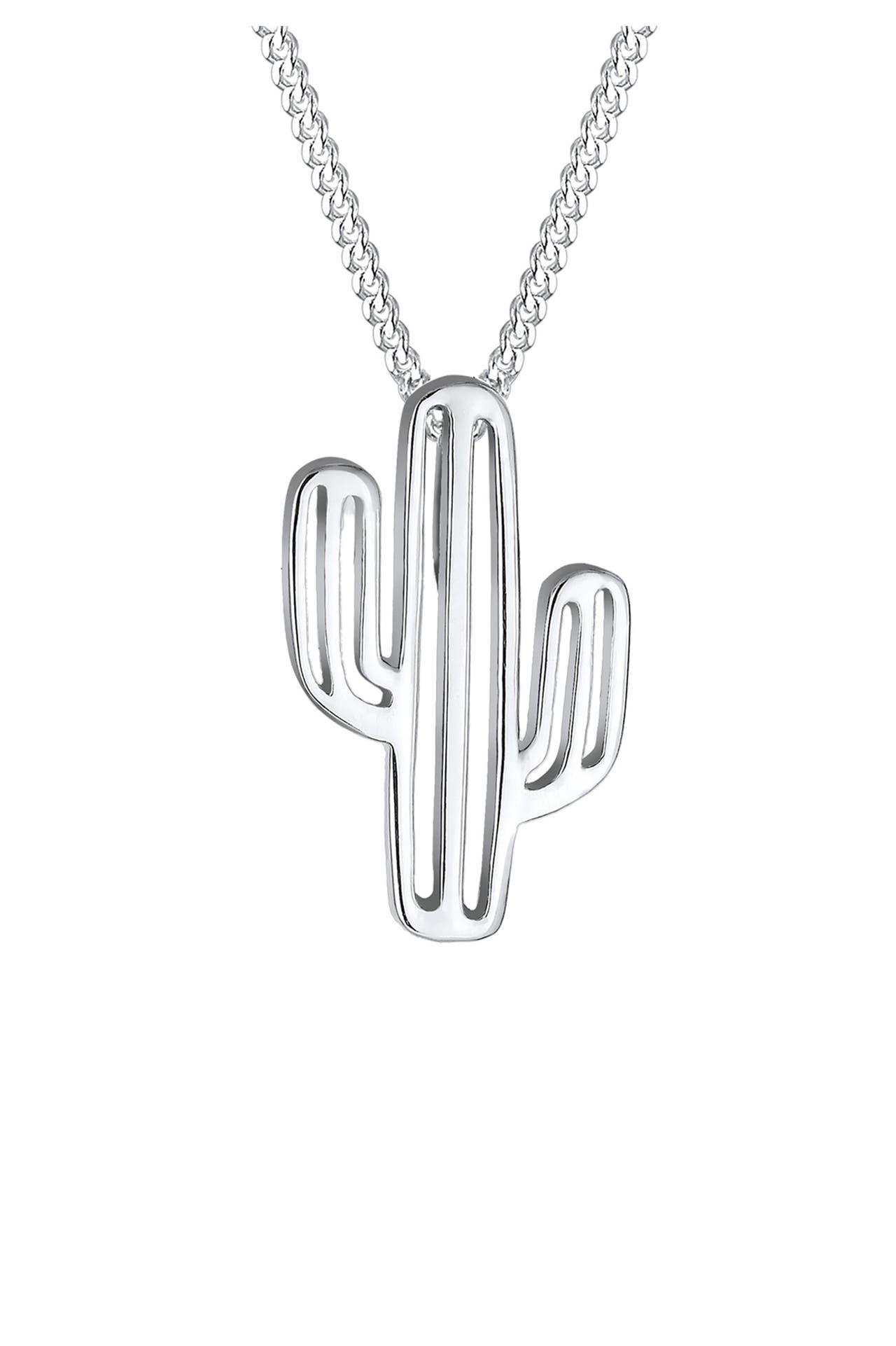 ELLI Kette Anhänger Kaktus Boho 925 Sterling Silber Silber, Bild 1