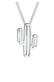 Kette Anhänger Kaktus Boho 925 Sterling Silber Silber