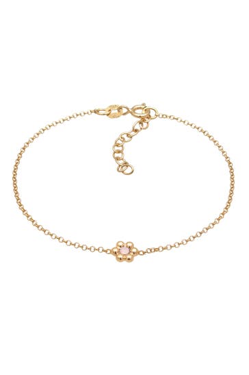 ELLI Armband Blüte Flower Kristall 925 Silber Gold