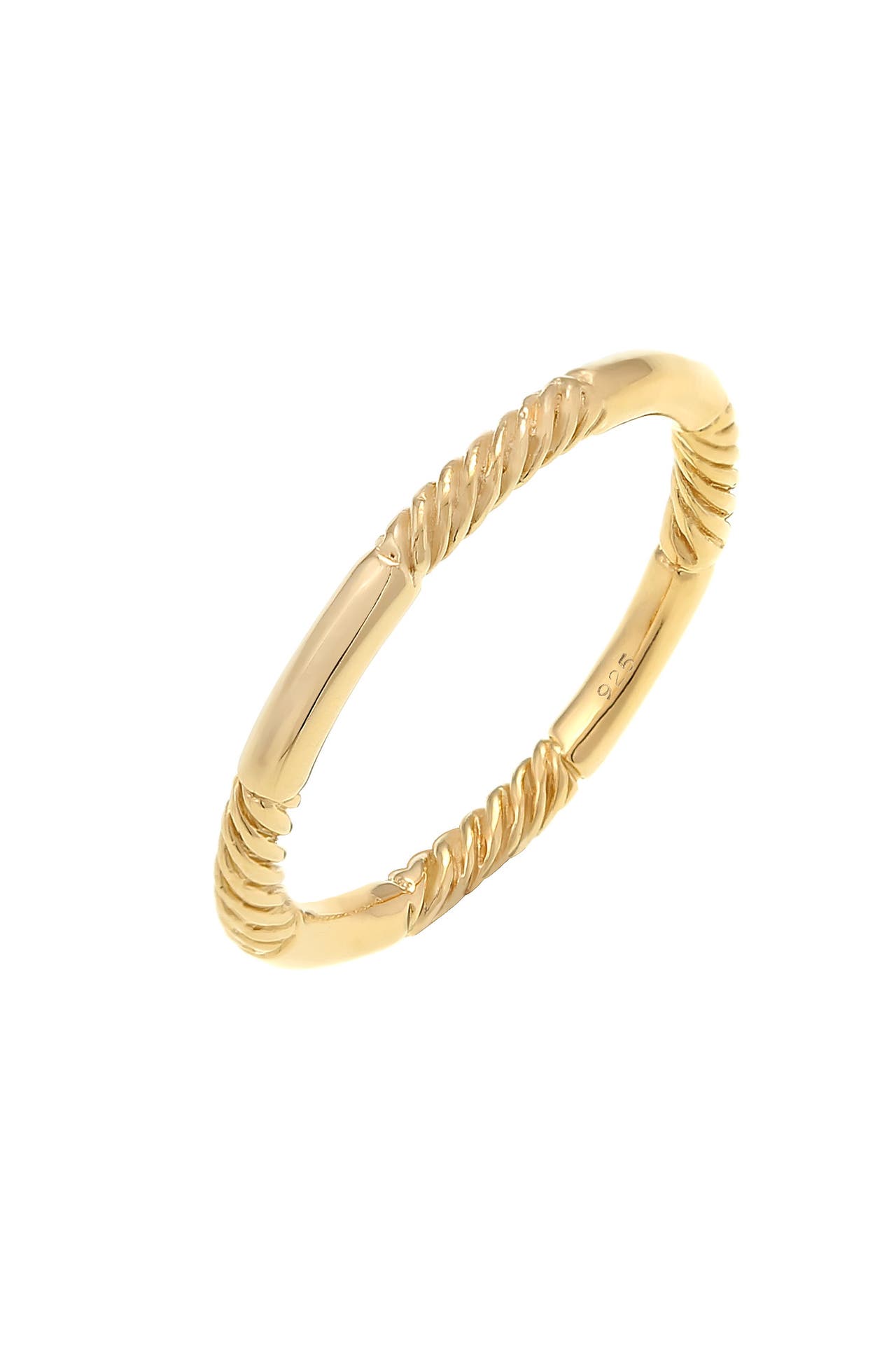 ELLI Ring Gedreht Basic Schlicht 925 Silber Gold, Bild 1