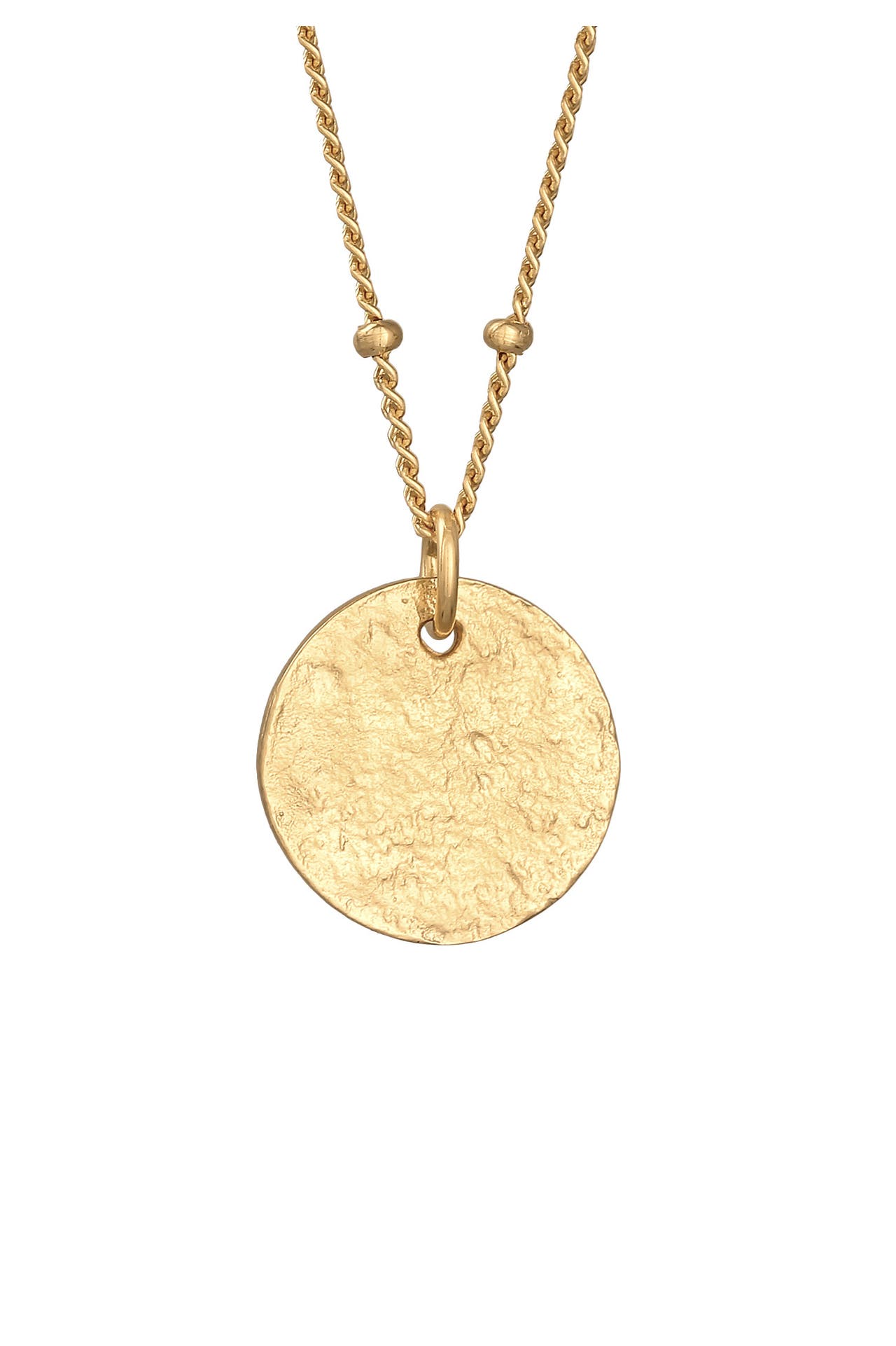 ELLI Kette Kugelkette Disc Plättchen 925 Silber Gold, Bild 1