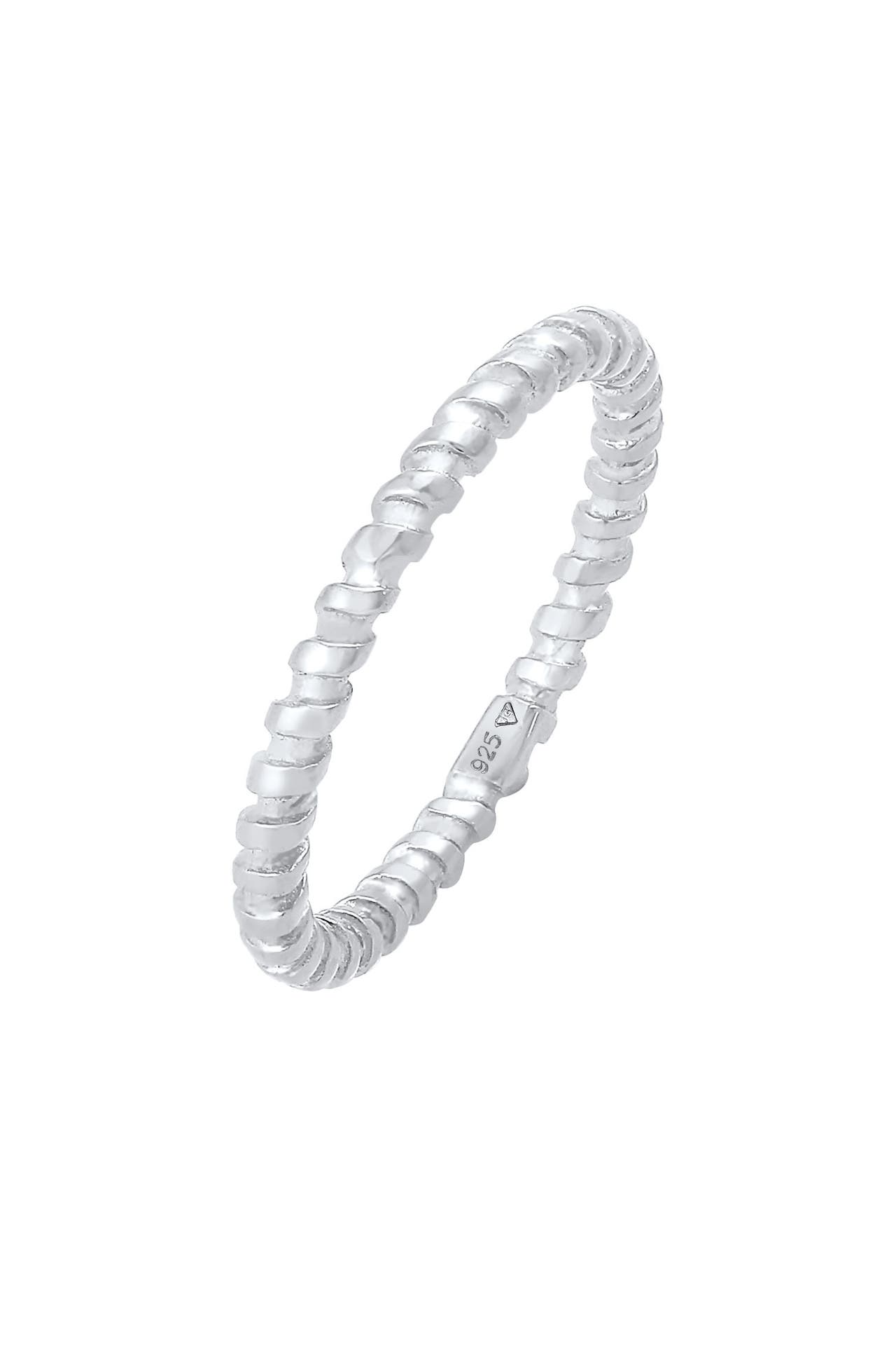 ELLI Ring Gedreht Gewinde Stapelring 925 Silber Silber, Bild 1