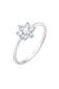 Ring Blume mit Kristallen von Swarovski® 925 Sterling Silber Silber