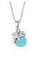 Kette Engel mit Kristallen von Swarovski® 925 Sterling Silber Hellblau
