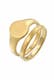 2er Set Ring Siegelring Basic 925 Silber Gold