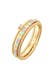 Ring Multi-Color Emaille 3er Set 925 Silber, mit Kristallen von Swarovski® Gold