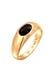 Ring Siegelring Emaille Oval 925 Sterling Silber Gold