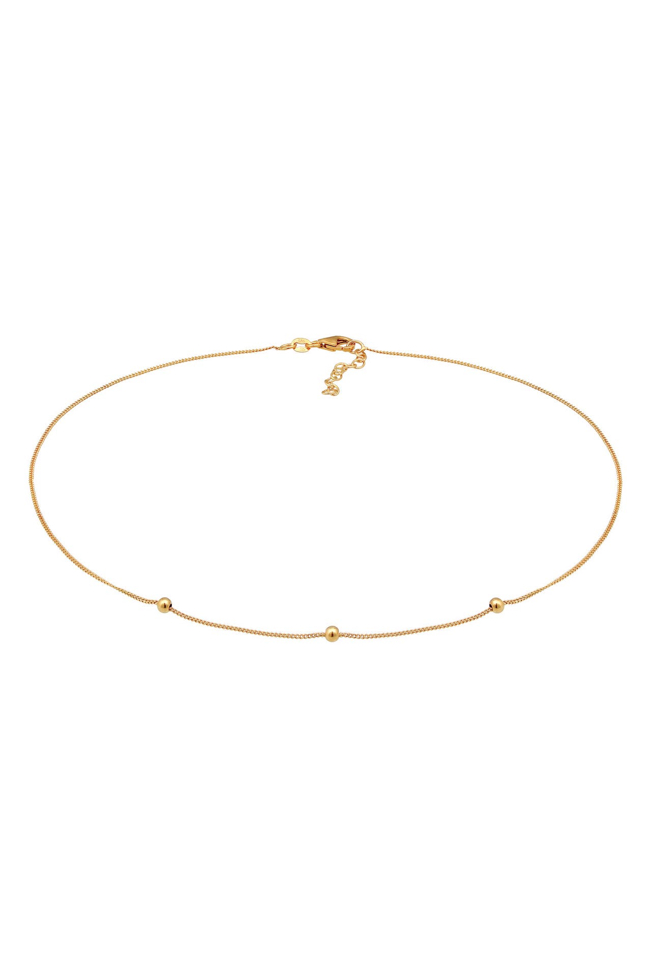 ELLI Kette Choker Silberbeads Kugelkette Verspielt 925 Silber Gold, Bild 1