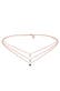 Kette Choker Layer mit Kristallen von Swarovski®925 Sterling Silber Rosegold