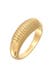 Ring Bandring Chunky Riffel 925 Silber Gold
