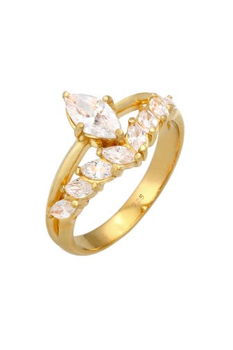 ELLI PREMIUM Ring Zirkonia Schmuckstein 925 Silber