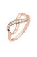 Ring Zirkonia Weiß Schmuck Geschenk 925 Sterling Silber Rosegold