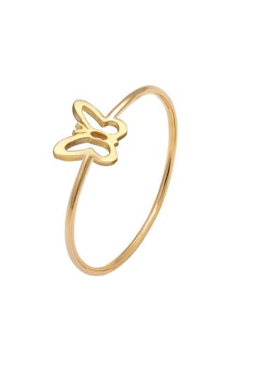 ELLI Ring Schmetterling Trend Symbol 925 Silber Gold