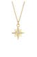 Kette Stern Astro Kristalle 925 Silber Gold