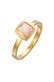 Ring Solitäre Rosa Quarz Pyramid 925 Silber Gold