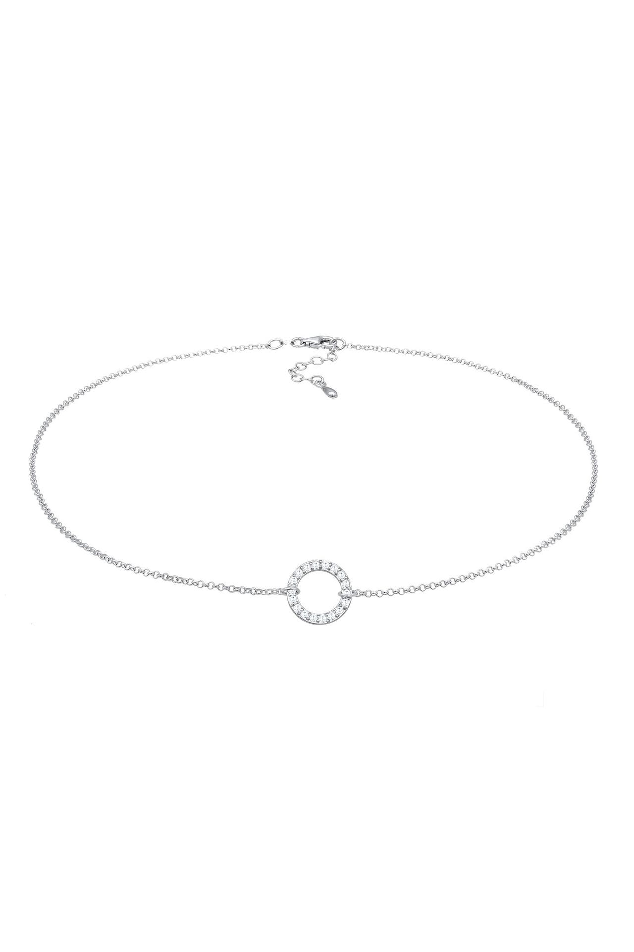 ELLI Kette Choker Kreis Zirkonia Trend 925 Silber, Bild 1