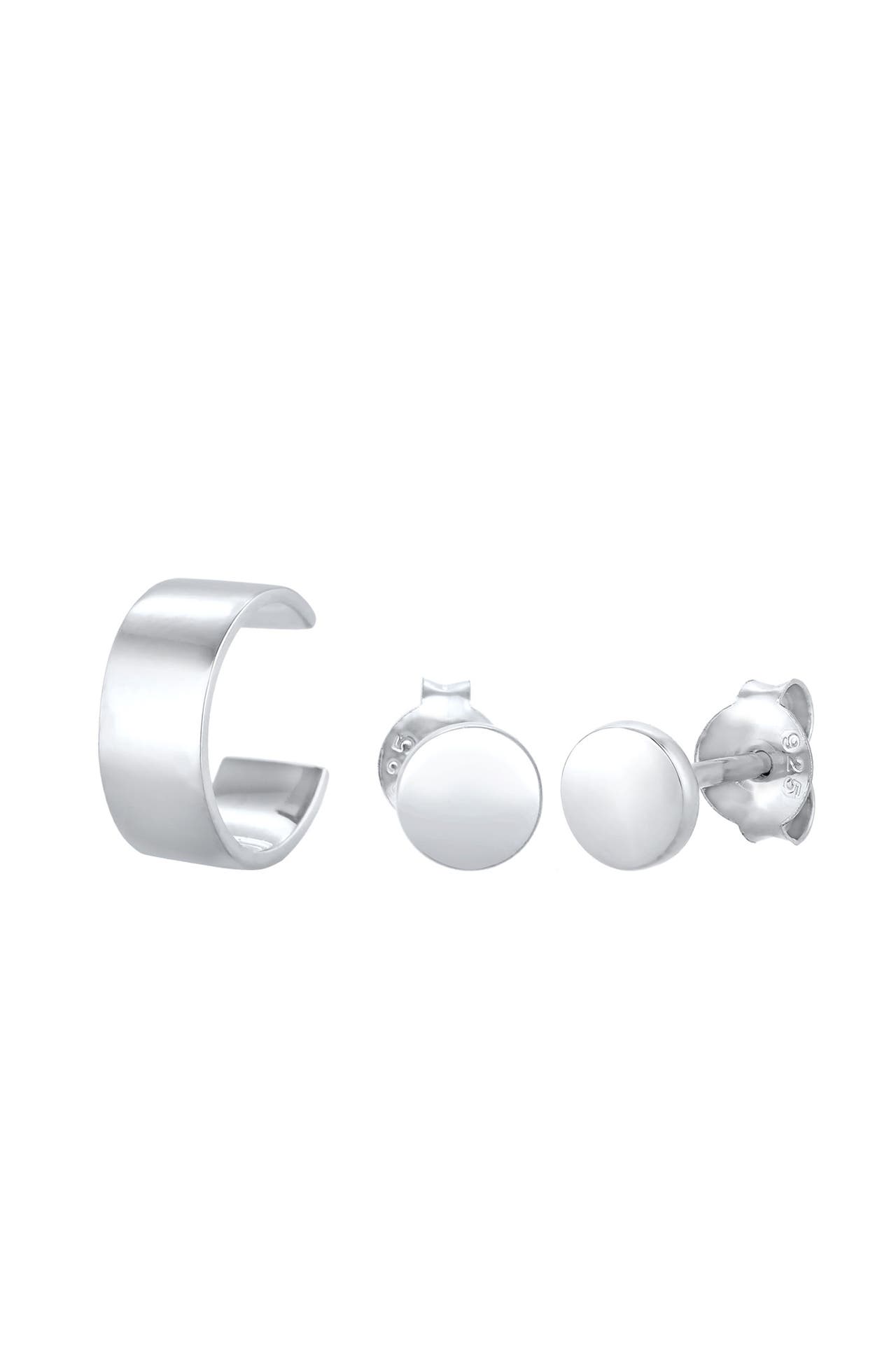 ELLI Ohrringe Ohrstecker Earcuff Set 925 Sterling Silber Silber, Bild 1