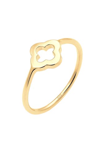 ELLI Ring Kleeblatt Glücksbringer Luck 925 Sterling Silber Gold