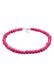 Kette Choker Holzperlen Pink 925 Silber Silber