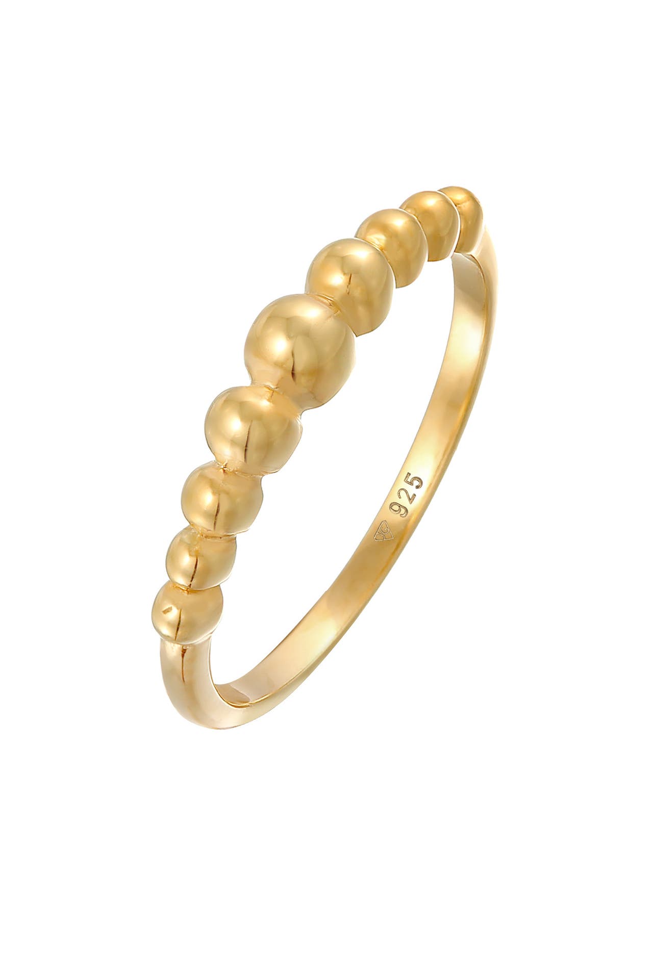 ELLI Ring Stapelring Kugel Dots Optik 925er Silber Gold, Bild 1