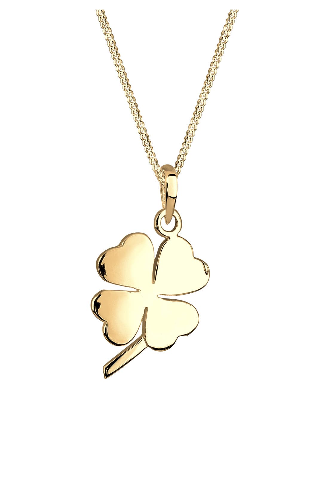 ELLI Kette Kleeblatt Glücksbringer 925 Silber Gold, Bild 1