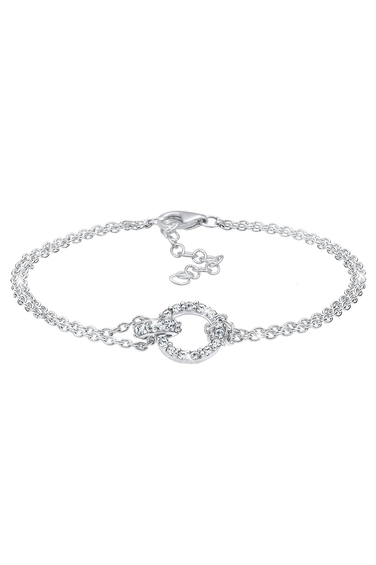 ELLI Armband Kreis Kristalle Silber Weiß, Bild 1