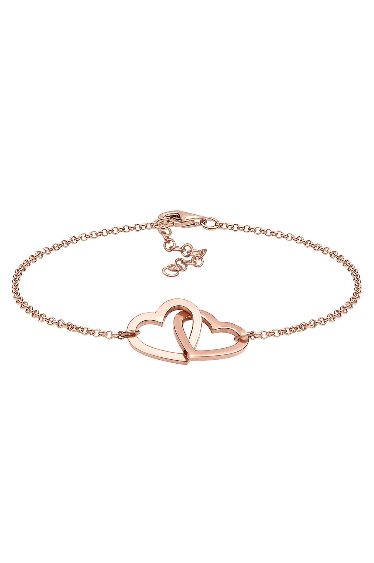 ELLI Armband Herzen Symbol Klassisch Liebe 925 Silber Rosegold, Bild 1