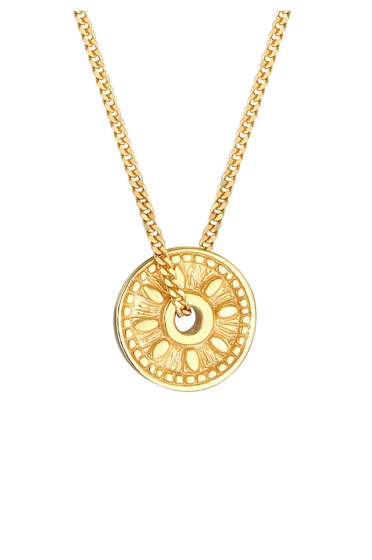 ELLI Kette Coin Münze Sonne Antik Vintage 925er Silber Gold, Bild 1