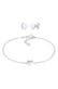 Schmuckset Herz Liebe Armband Ohrstecker Set 925 Silber Silber