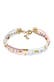 Armband Süßwasserzuchtperlen Glasperlen Pastell 925 Sterling Silber Vergoldet Bunt