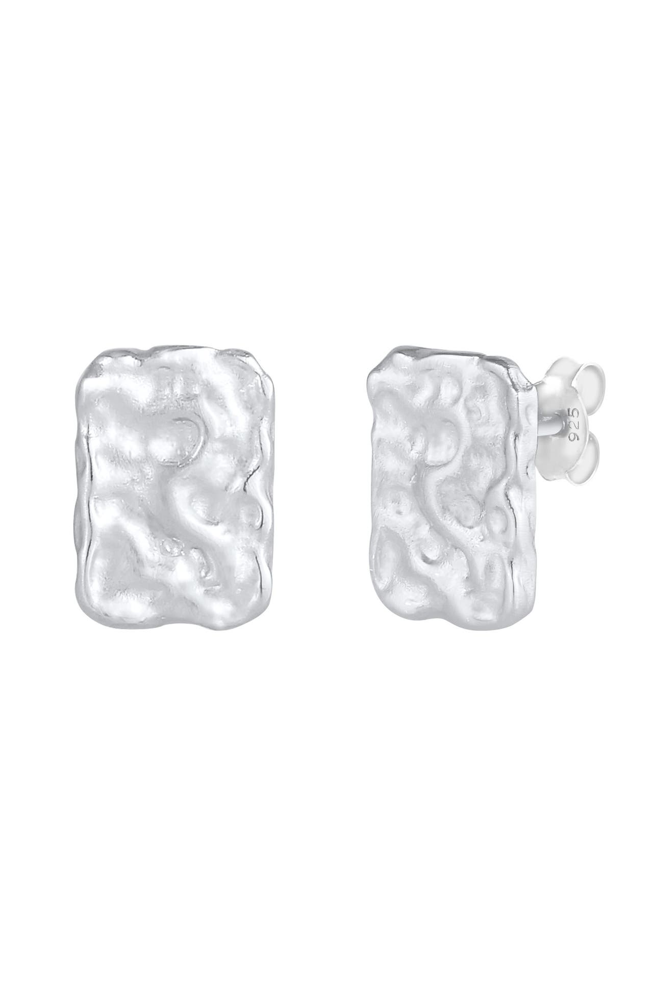 ELLI Ohrringe Ohrstecker Rechteck Vintage Look 925 Sterling Silber Silber, Bild 1