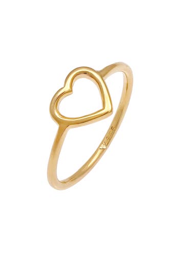 ELLI Ring Herz Liebe Romantik Zart Filigran 925 Silber Gold