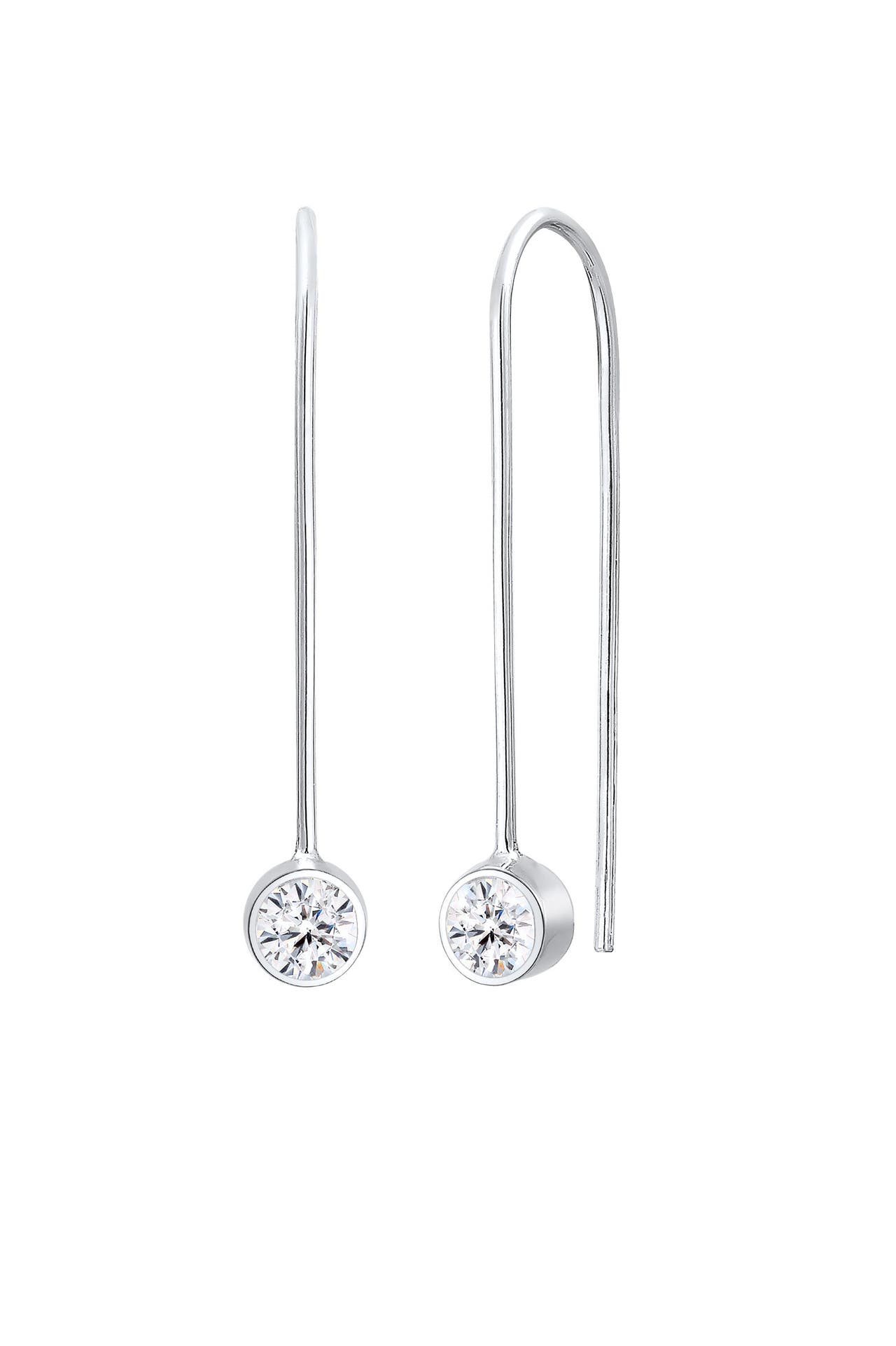 ELLI Ohrringe Ohrhänger Glas Kristalle Weiß 925 Sterling Silber Silber, Bild 1