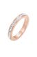 Ring Bandring Geo 925 Silber, mit Kristallen von Swarovski® Rosegold