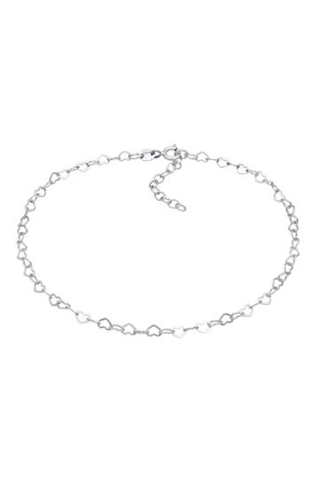 ELLI Fusskettchen Herz Romantik 925 Sterling Silber Silber