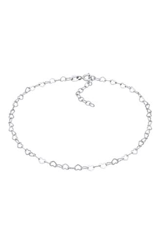 ELLI Fusskettchen Herz Romantik 925 Sterling Silber Silber