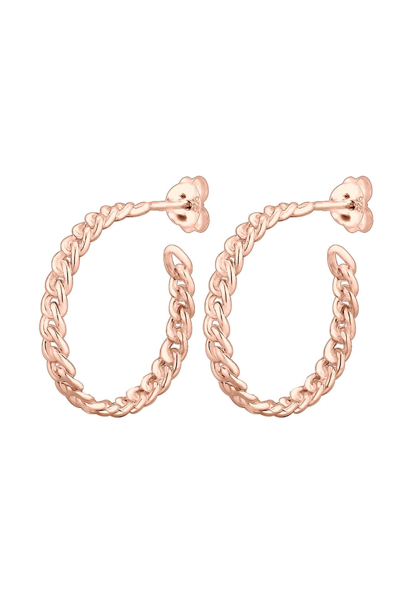 ELLI Ohrringe Creolen Geflochten 925 Silber Rosegold, Bild 1