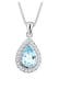 Kette Zirkonia Topas Blau 925 Sterling Silber Hellblau