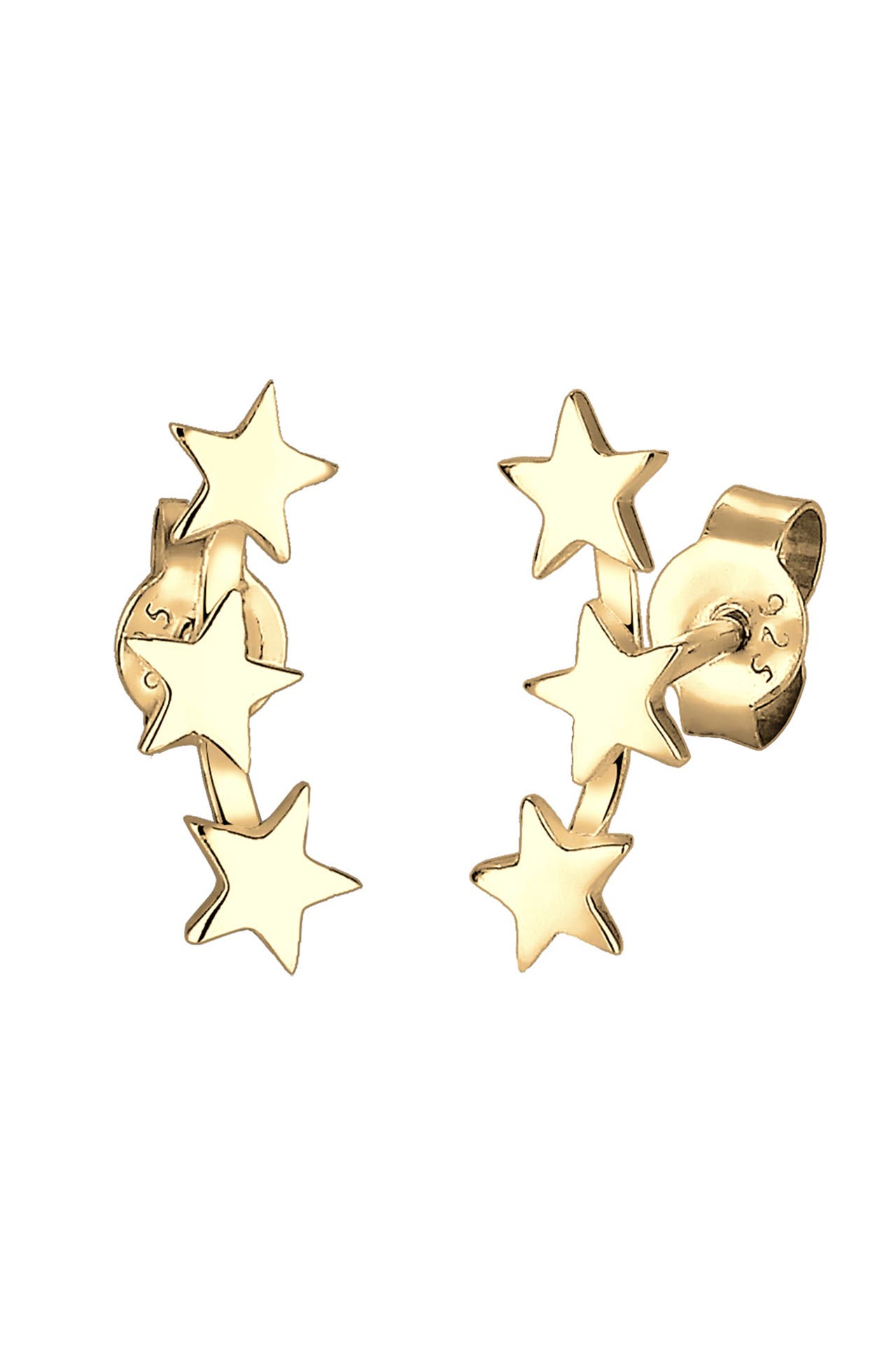 ELLI Ohrringe Ohrstecker Stern 925 Sterling Silber Gold, Bild 1