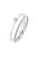 Ring Diamant (0.03 ct.) Kordel 2er Ring Set 925 Silber Silber