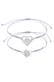 Armband Elli Armband Edelweiss Herz Trachten Nylon (2 tlg) 925 Silber Silber