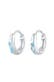 Ohrringe Kinder Creole Blau 925 Sterling Silber, mit Kristallen von Swarovski®