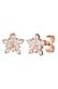 Ohrringe Schneeflocke Winter Zirkonia 925er Sterling Silber Rosegold
