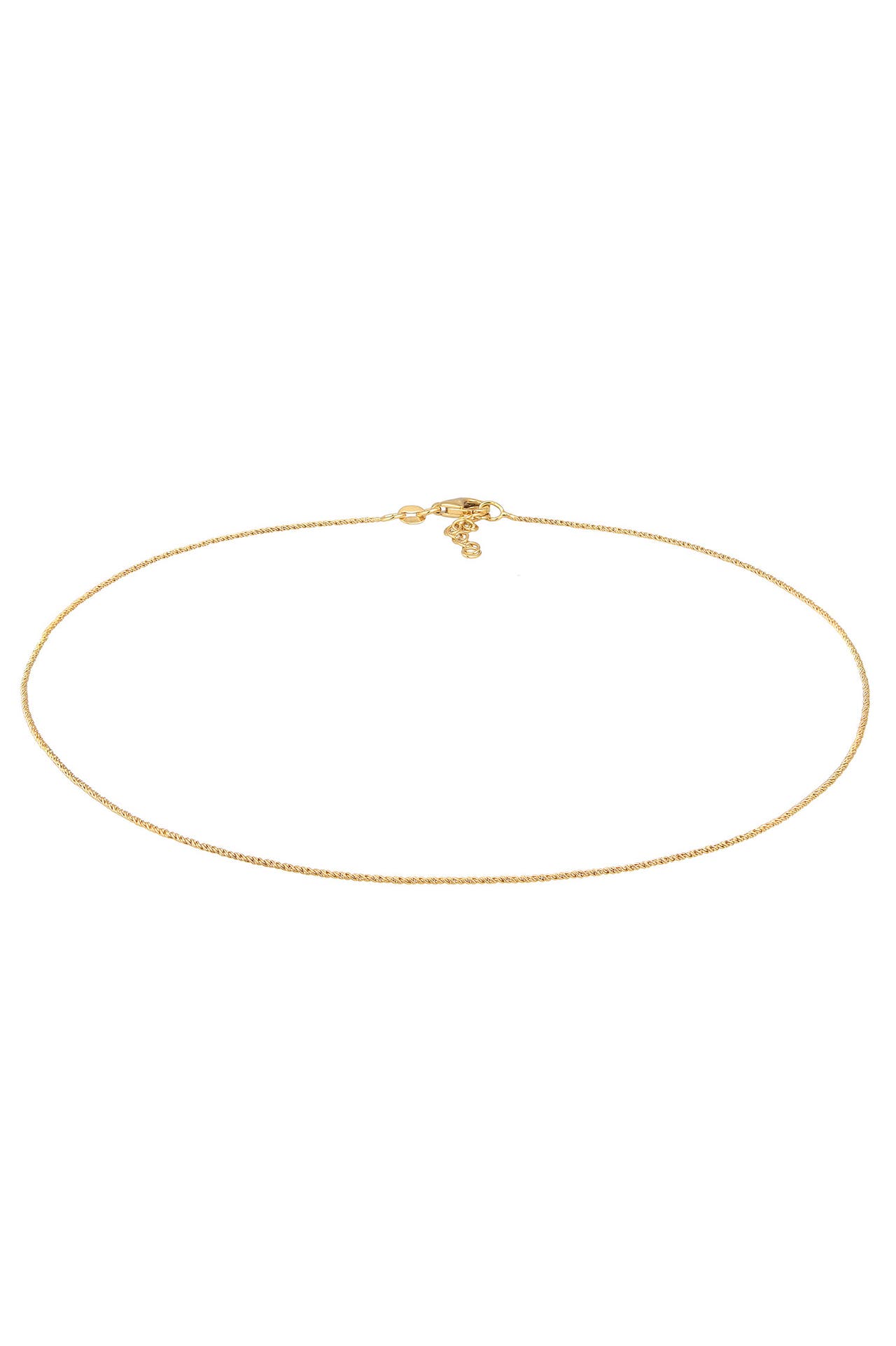 ELLI Kette Choker Kordelkette Gedreht Fein 925 Silber Gold, Bild 1