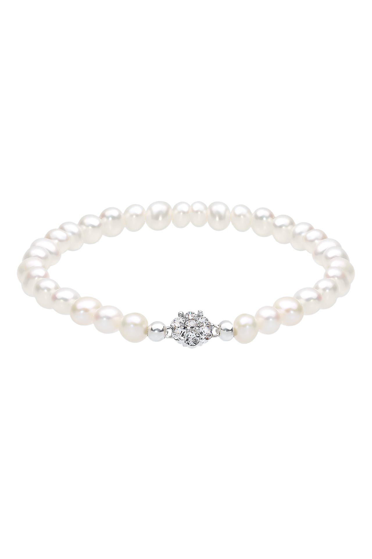 ELLI Armband Süßwasserzuchtperlen Weiß 925 Sterling Silber Weiß, Bild 1