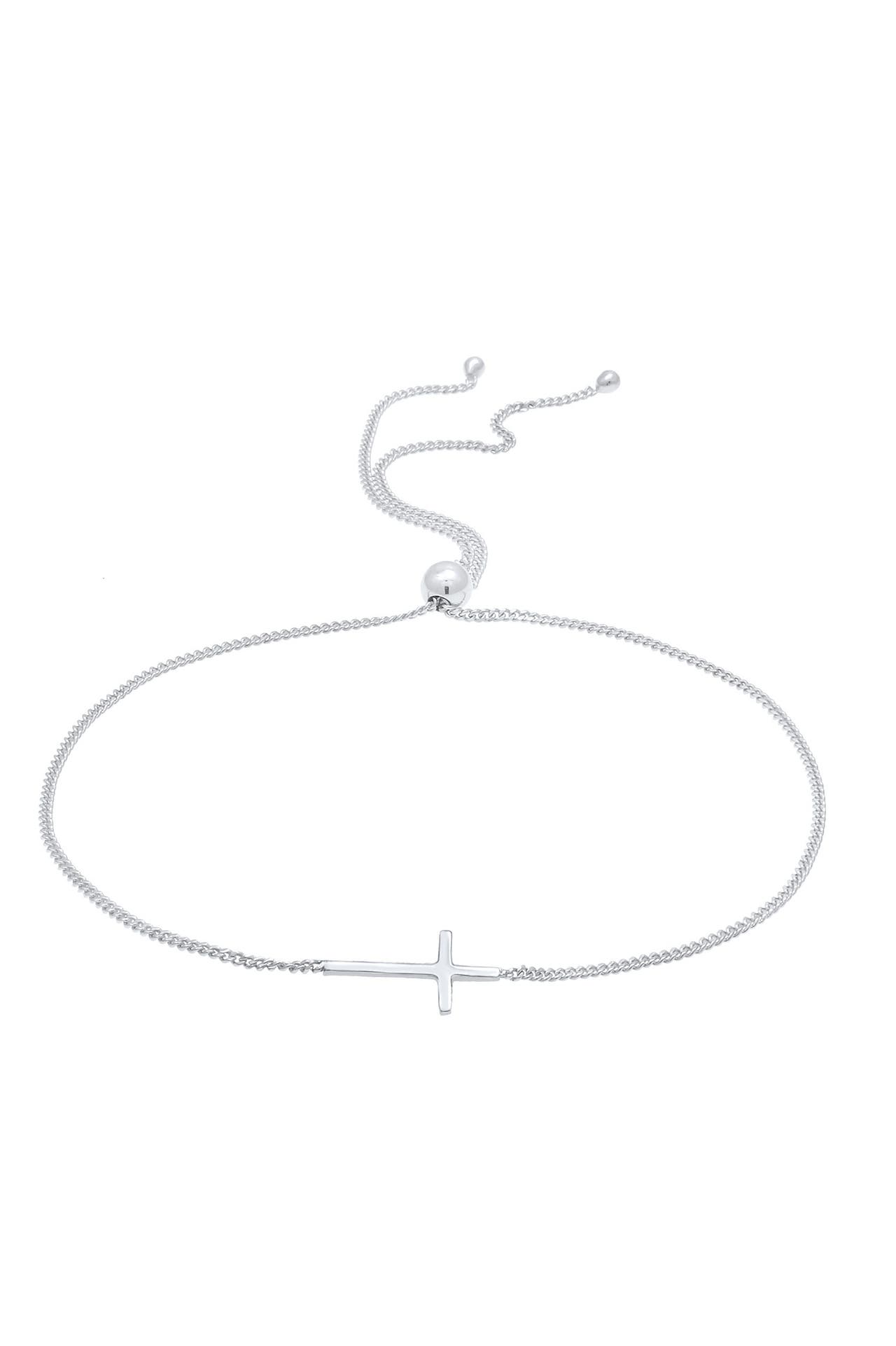 ELLI Armband Kreuz Religion Symbol Verstellbar 925 Silber Silber, Bild 1